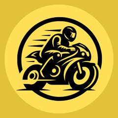 motor Bike rider logo icon, motorcycle rider logo icon, biker profile logo, rider logo icon