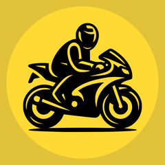 motor Bike rider logo icon, motorcycle rider logo icon, biker profile logo, rider logo icon