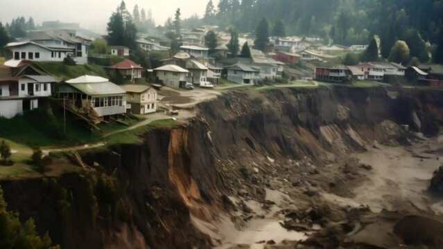 landslide natural disaster, footage, 4k footage, videos