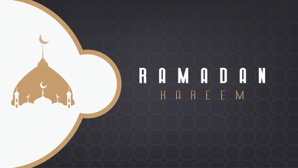 Background design for Muslim Ramadan celebrations throughout the world with a minimalist theme