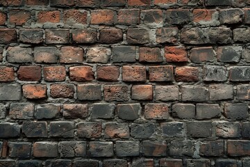 Obraz premium weathered brick wall with rustic charm, Generative AI