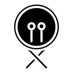 Bedug glyph icons, related to Ramadan, Islamic theme.
