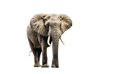 Elephant Standing in Front of White Background
