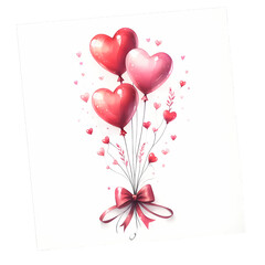 valentines day heart background, isolated, transparent background