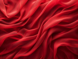 red satin fabric, red cloth for the background, texture flowing on wide background