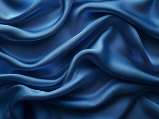 Obraz premium Blue satin fabric, red cloth for the background, texture flowing on wide background