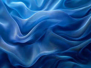 Obraz premium Blue satin fabric, red cloth for the background, texture flowing on wide background