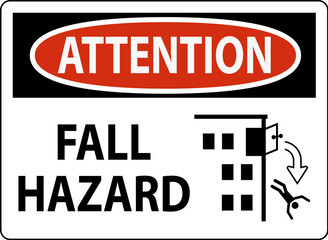Attention Sign, Fall Hazard
