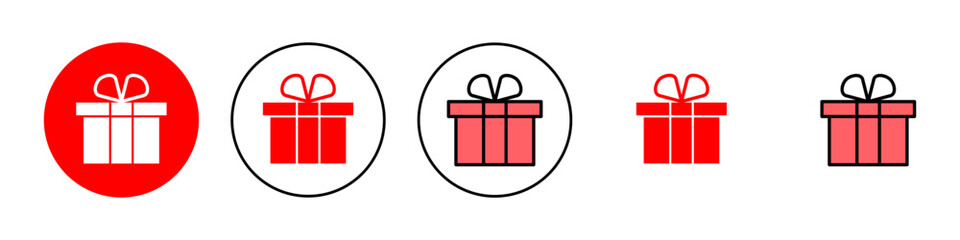 Gift icon set illustration. gift sign and symbol. birthday gift