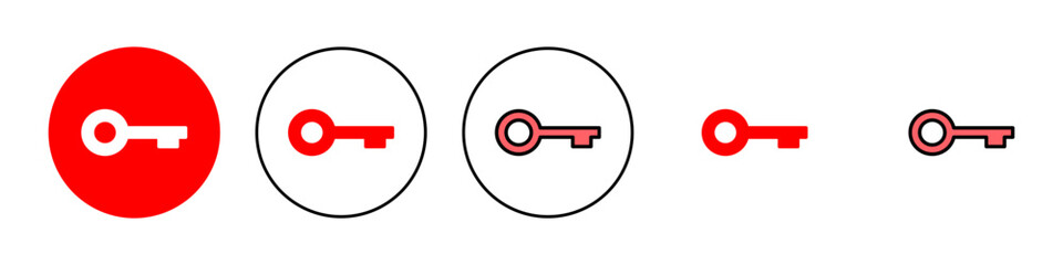 Key icon set illustration. Key sign and symbol.