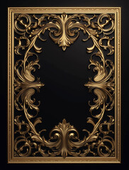 Gilded Black Book Covers,Printable Decorative Gilded Book Covers,KDP Cover Template
