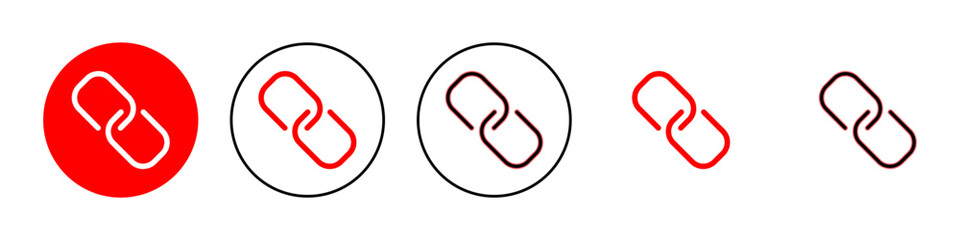 Link icon set illustration. Hyperlink chain sign and symbol