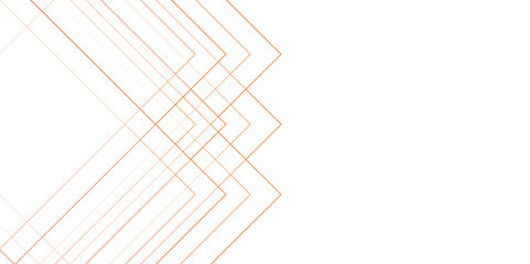 Abstract colorful technology background with lines. Geometric squares in bright light. Modern minimal and clean orange background with line. Futuristic geometric shape with realistic line template