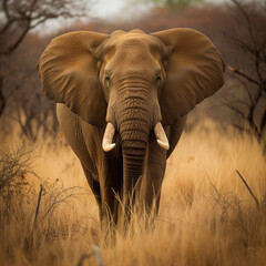Fototapeta na wymiar High Resolution African Elephant Travel Photography