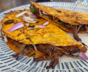 Homemade Birria Tacos, Traditional Mexican Food