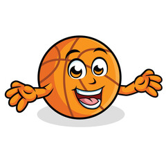 Basketball Cartoon Character Surprising pose vector illustration - Happy cute taco cartoon mascot