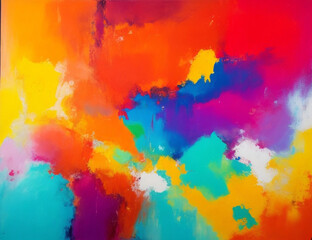Abstract painting, colorful artwork
