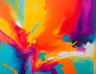 Fototapeta na wymiar Abstract painting, colorful artwork