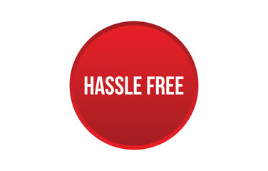 Hassle Free red vector banner illustration isolated on white background