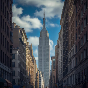 Scenic Empire State Building Travel Photograph