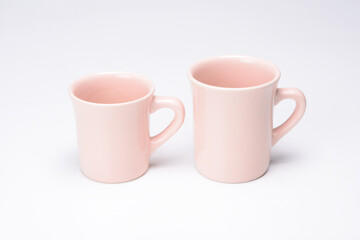 ピンクのマグカップ