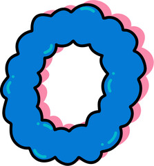 Cartoon Comic Cloud Alphabet Illustration Letters And Numbers And Symbols