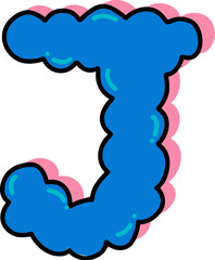 Cartoon Comic Cloud Alphabet Illustration Letters And Numbers And Symbols