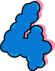 Cartoon Comic Cloud Alphabet Illustration Letters And Numbers And Symbols