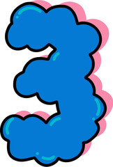 Cartoon Comic Cloud Alphabet Illustration Letters And Numbers And Symbols