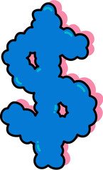 Cartoon Comic Cloud Alphabet Illustration Letters And Numbers And Symbols