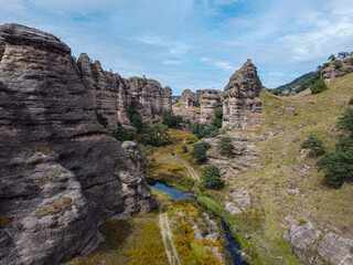 Fototapeta na wymiar canyon of the river in the mountains