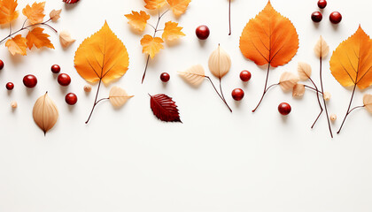 Autumn vibrant colors decorate nature beauty in a leafy pattern generated by AI