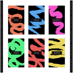 Colorful Playful Handmade Lines Feed Background White