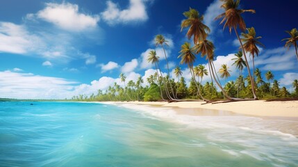 Fototapeta na wymiar sunny tropical island view