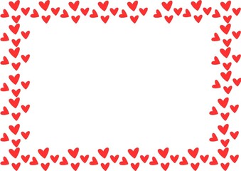 frame with hearts