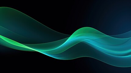 Blue green waves abstract background