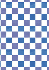 市松模様の水彩背景素材