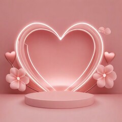 valentine background with pink heart for valentine