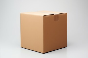 Close-up cardboard box on white background