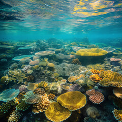 Naklejka na ściany i meble High-Resolution Travel Photograph: The Tropical Coral Reef