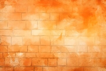 Watercolor vintage orange brick wall background wallpaper for banner print card graphic design cover