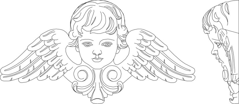 Vector sketch illustration of classic vintage ethnic face mask design of greek roman gods