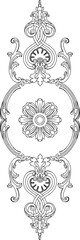 Vector sketch illustration design ornament ornament classical motif vintage ethnic floral icon
