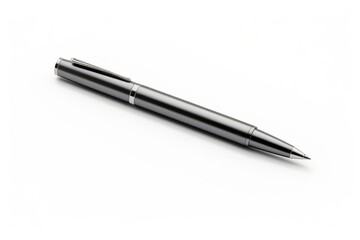 Close-up wooden pen on white background