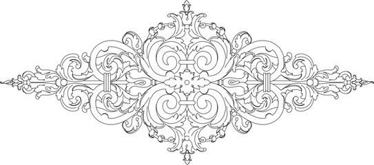 Vector sketch illustration of ornamental design with classic vintage ethnic traditional floral animal natural motifs