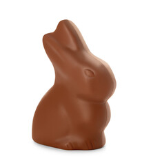 Chocolate Easter bunny isolated on white background