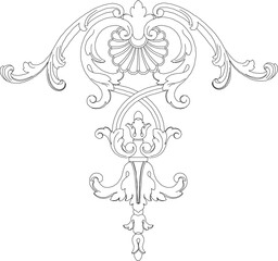 Vector sketch illustration of traditional floral ethnic vintage vintage motif icon ornament design