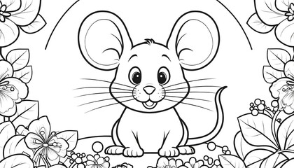 Coloring Pages for 2024 New Year: Rat-Themed Book for All Ages