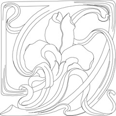 Vector sketch illustration of traditional floral natural classical vintage ethnic motif decorative ornament design