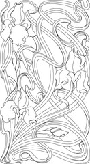 Vector sketch illustration of traditional floral natural classical vintage ethnic motif decorative ornament design